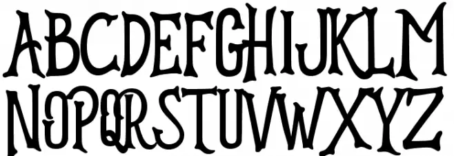 HELLOGHOST フォント 大文字