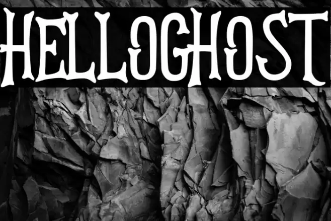 HELLOGHOST Font examples