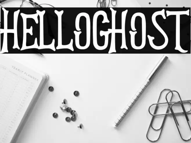 HELLOGHOST Font examples