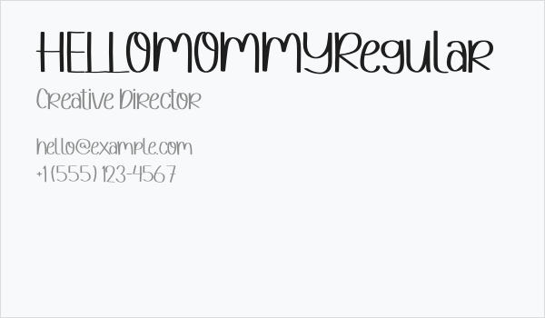 HELLOMOMMYRegular Business Card