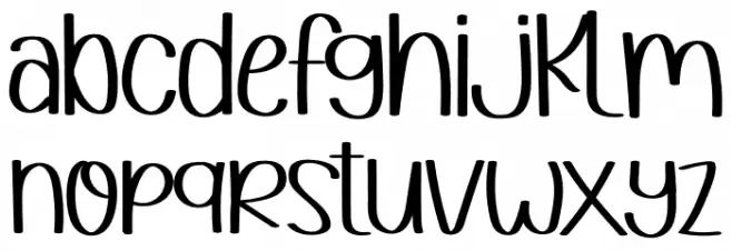 HELLOMOMMYRegular Font LOWERCASE