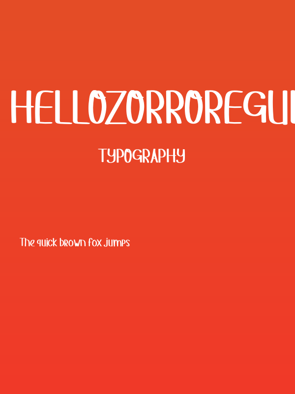 HELLOZORRORegular Poster