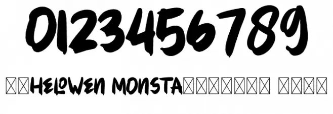 HELOWENMONSTARegular Font OTHER CHARS