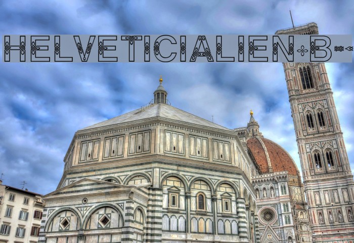 HELVETICIALIEN-Bold Font examples