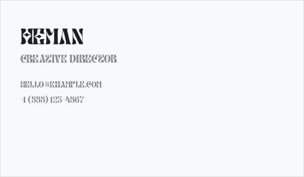 HEMAN Business Card
