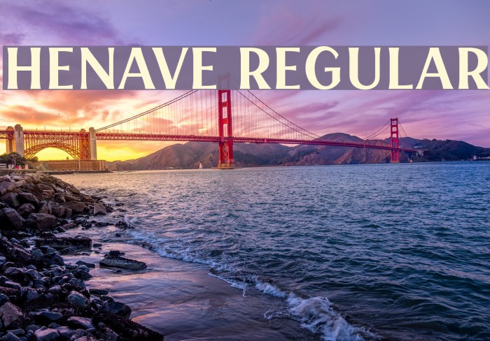 HENAVE Regular Font examples