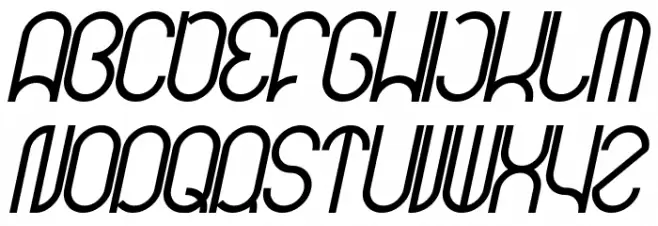 HENDERSON Bold Italic फ़ॉन्ट अपरकेस
