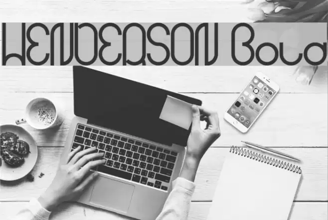 HENDERSON Bold Font examples