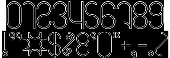 HENDERSON-Hollow-Inverse Font OTHER CHARS