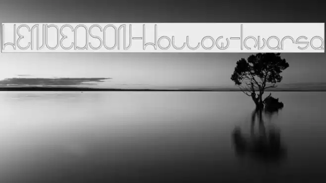 HENDERSON-Hollow-Inverse Font examples