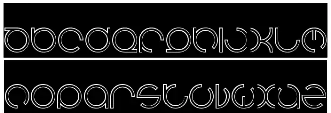 HENDERSON-Hollow-Inverse フォント 小文字