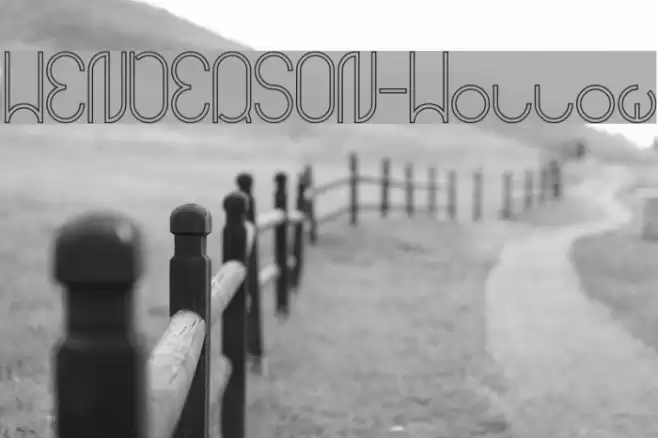 HENDERSON-Hollow Font examples