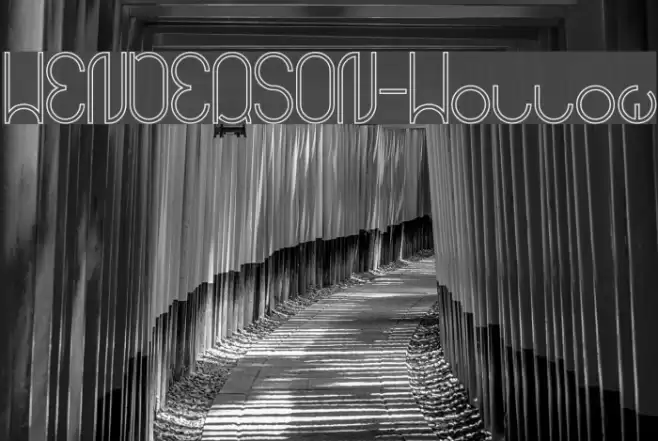HENDERSON-Hollow Font examples
