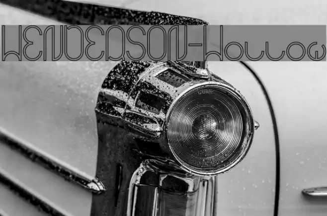 HENDERSON-Hollow Font examples