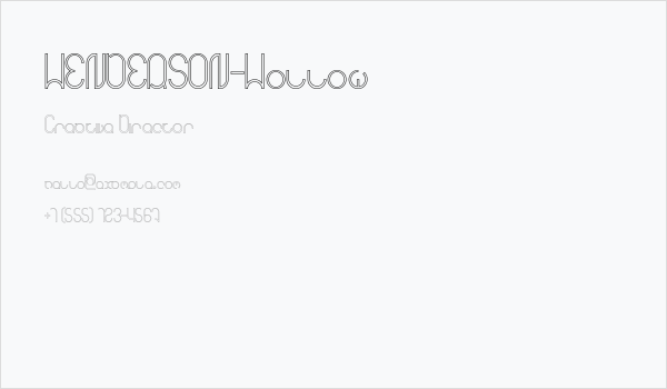 HENDERSON-Hollow Business Card