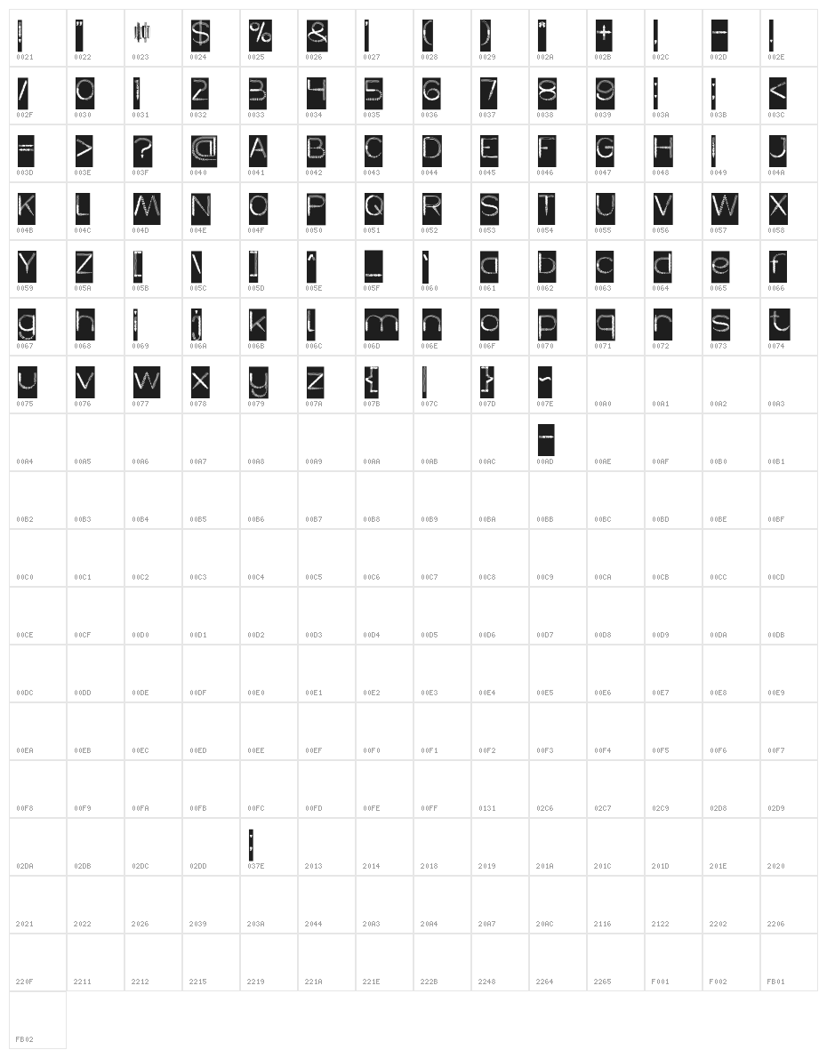 HERBALISM-Inverse Character Map