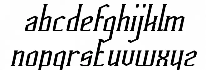 HERITAGE Bold Italic Caratteri MINUSCOLO