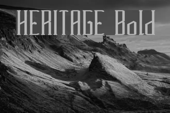 HERITAGE Bold Font examples