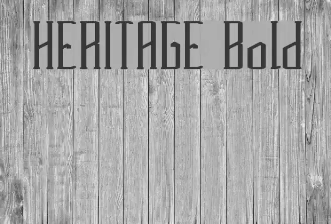 HERITAGE Bold Font examples