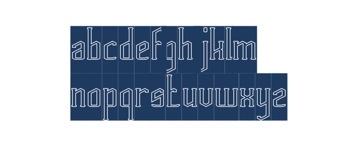 HERITAGE-Hollow-Inverse Lowercase