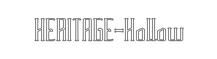 HERITAGE-Hollow  les polices de caractères gratuit tlcharger