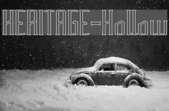 HERITAGE-Hollow Font examples