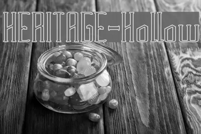 HERITAGE-Hollow Font examples