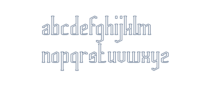 HERITAGE-Hollow Lowercase