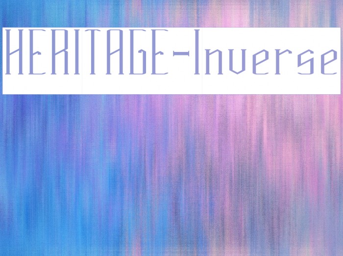 HERITAGE-Inverse Font examples