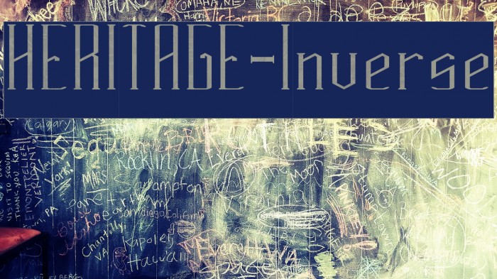 HERITAGE-Inverse Font examples