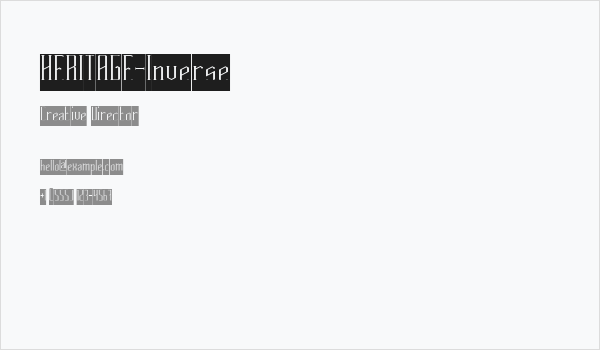 HERITAGE-Inverse Business Card