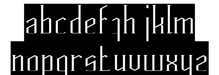 HERITAGE-Inverse Font LOWERCASE