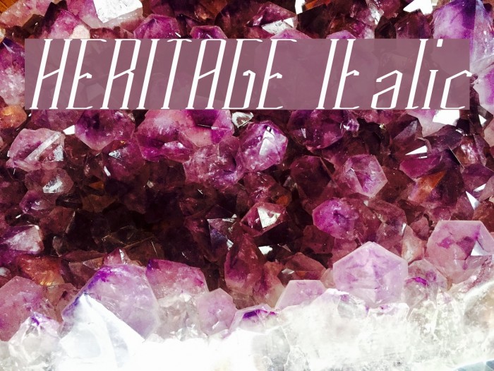 HERITAGE Italic Font examples