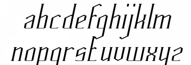 HERITAGE Italic Font Litere mici