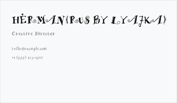 HERMAN(RUS BY LYAJKA) Business Card
