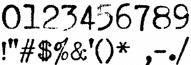 HERMES 1943 Font OTHER CHARS