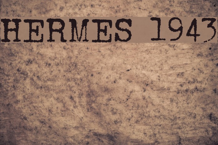 HERMES 1943 Font examples