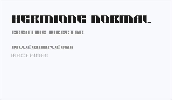 HERMIONE Normal Business Card