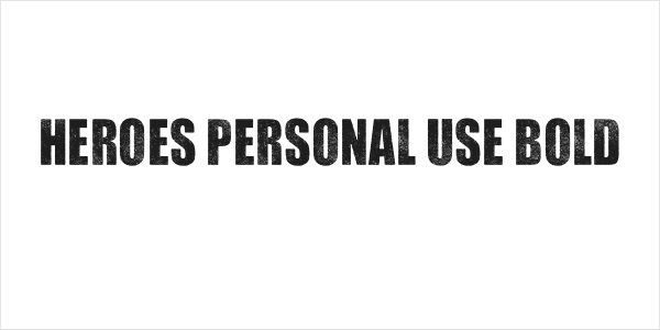 HEROES PERSONAL USE Bold Logo