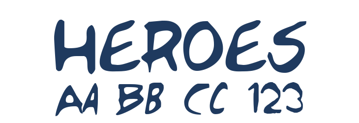 HEROES Font Preview