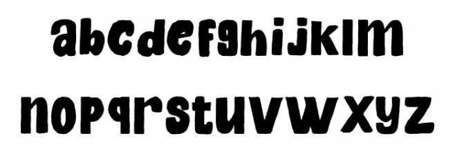 HETRO-Regular Font LOWERCASE