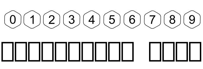 HEX Font Regular Шрифта ДРУГИЕ символов