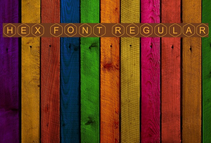 HEX Font Regular Шрифта examples