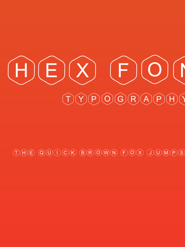 HEX Font Regular Poster