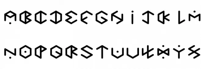 HEXAGON cup font Bold フォント 大文字