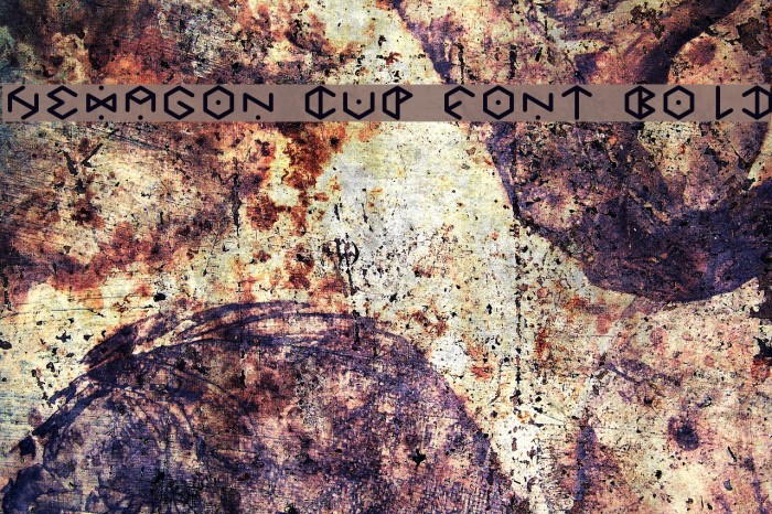 HEXAGON cup font Bold Example 1