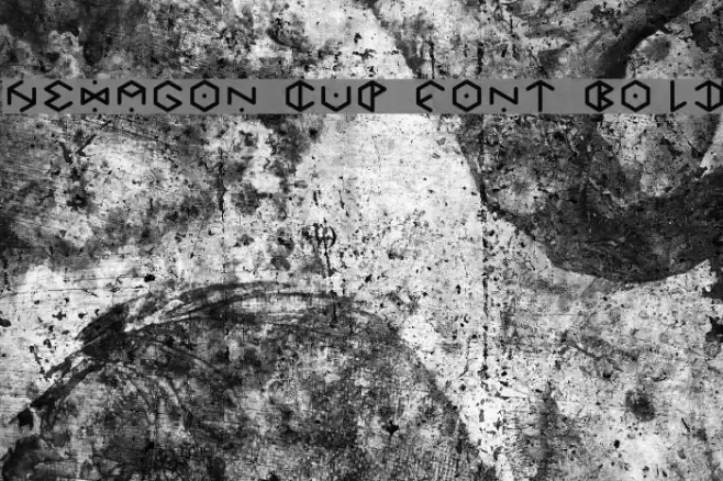 HEXAGON cup font Bold Font examples