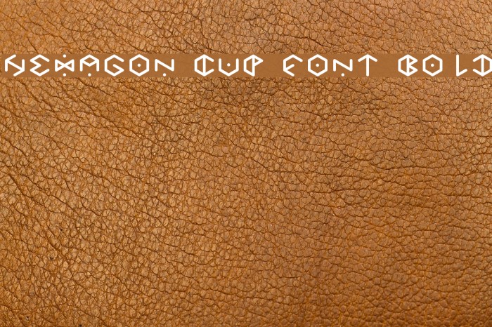 HEXAGON cup font Bold Example 2