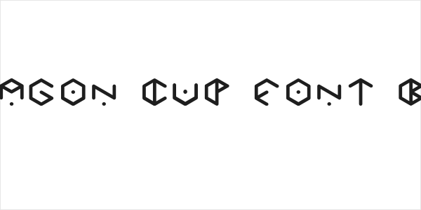 HEXAGON cup font Bold Logo