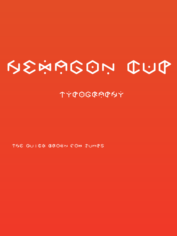 HEXAGON cup font Bold Poster